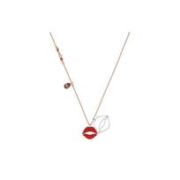 Swarovski Raudono Lūpos Pakabukas Karoliai Moterims Karoliai Rožinio Aukso 5409468 Box (Random Color)