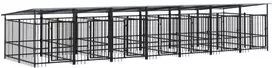 Lauko voljeras šunims su stogu, plienas, 13,14m²