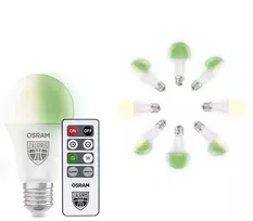 Osram 9,5W LED lemputė ŽALGIRIS EDITION, E27, 2700K/žalia šviesos sp., dimeriuojama