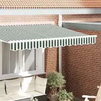 Markizės pakraščio pakeitimas Žalia ir balta 2,5 m Poliesteris