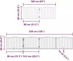 Varteliai šunims su durimis, 10 segmentų, balti, 800cm, tuopa