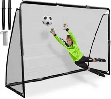 Dideli futbolo vartai 300 x 200 cm, tvirtas tinklas, juodi sodo vartai, lauko treniruočių vartai, futbolo vartai namams, dideli futbolo vartai sodui