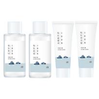 ROUND LAB 1025 Dokdo Travel Kit 140ml - 5-Piece Hydrating Skincare Set including Cleanser, Toner, Lotion, Sunscreen, and Travel Pouch