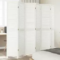 Kambario pertvara, 6 segmentai, balta, paulovnijos mediena