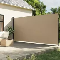 Ištraukiama šoninė markizė, smėlio spalvos, 220x500cm
