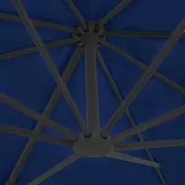 Gembinis sodo skėtis su aliuminio stulpu, mėlynas, 4x3m