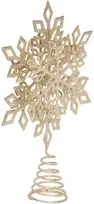 Medžio viršūnė, blizganti snaigė, metalinė, 20 cm