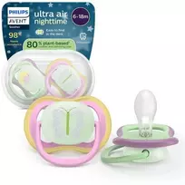 Philips Avent Ultra air yötutti, 6–18 kk, 2 kpl, pinkki/vaaleanvihreä