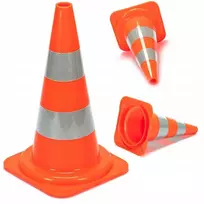 Rebiko Kelio kūgio atšvaitinis įspėjamasis stulpelis, minkštas, sunkus pvc, 50 cm