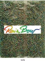 Stikliniai apvalūs karoliukai (biseris) Nr. 6/0 RainBow® 500g, spalva 167B