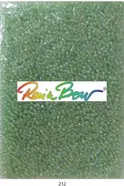 Stikliniai apvalūs karoliukai (biseris) Nr. 6/0 RainBow® 500g, spalva 212