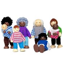 8pcs/set Simulation Wooden Furniture Miniature Story-telling Jointed Mini Wood Family Movable Characters