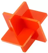 Akrilinė plokštė - 3mm - 300x300mm Bambu Lab - Oranžinė - 3vnt