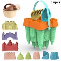 New Beach Sand Toys Set Creative Children's Pyramid Castle Sand Mold Fun Outdoor Games Beach Accessories for Boys Girls