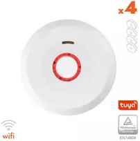 Dūmų detektorius XP-750W su WIFI, integruota 10 metų baterija 3V (4 vnt.)
