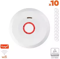 Dūmų detektorius XP-750W su WIFI, integruota 10 metų baterija 3V (10 vnt.)
