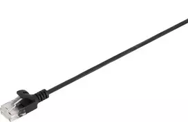 Fuj:tech UltraSlim CAT6A U/UTP -ohut verkkokaapeli, 5 m, musta