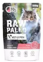 Kačių Maistas - VetExpert Raw Paleo Suaugusiųjų Sterilizuotų Kiaulienos Drėgnas 100g