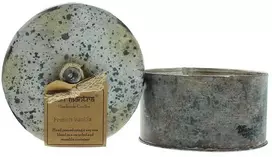 „Bali Mantra“ Viktorijos laikų skardinė apvali prancūziškos vanilės kvapo žvakė, 280 g