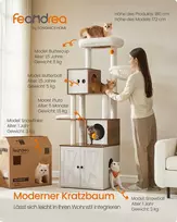 Katės draskyklė su tualeto spintele, 180 cm, medaus ruda