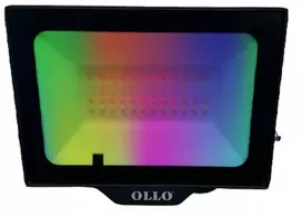 OLLO LED RGB Prožektors 50W Multi Krāsas 4750lm IP65 SMD2835 CRI>80 PF>0.9 EEI:F