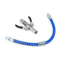 Grease Coupler Heavy-Duty Quick Release Grease Gun Coupler wo Press Easy to Push Accessories 6(2 Handle+tube)