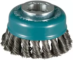 Makita Vielinė šlifavimo taurė, sukta viela, 0.5mm, Ø 80 mm, X-LOCK D-73380