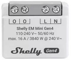 Shelly EM Mini Gen4 galios matuoklio modulis 16A (WiFi, Bluetooth, Zigbee, Matter)