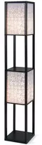 Promotions Grindų Lempa su Lentynomis, 26x26x156 cm, Juoda