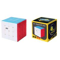 Qiyi S3 4x4 Stickerless Magic Cube 59mm Size Qiyi W2 4x4 Black Sticker Magic Cube 60mm Size Professional Cubo Magico Puzzle Toys