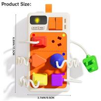 Montessori Sensory Toys Plug Outlet Busy Board Toy with Light & Sounds,Color Shape Matching Toy Gifts for Todders Boys Girls