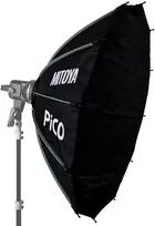 Lubinis šviestuvas Apšvietimo Modifikatorius - MITOYA PICO 105cm Softbox su Tinkleliu ir Bowens Adapteriu