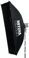Lubinis šviestuvas Apšvietimo Įranga - MITOYA MOTION STRIP 30x120cm Softbox su Tinkleliu [Bowens]