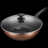 ASD 32cm Flat Bottom Non-stick Stir-fry Wok