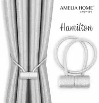 AmeliaHome Hamilton baltos užuolaidos, 2 vnt
