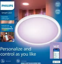 Lubinis šviestuvas Philips ŠVIEST TVIRT SUPERSLIM 22W 827-65 RGB CT