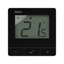 Engo Controls Engo E25 belaidis virštinkinis Zigbee 3.0 termostatas, juodas