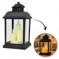 Eu Sandelis LED dekoratyvinis žibintas su žvakių imitacija 12 x 23 cm - LAMP54WZ2
