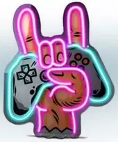 LED lempa SBS Game On Rock Neon efektas