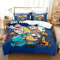 3D Spausdinti Komiksai DOG MAN Lovos Patalynės Komplektas Viengulis Twin Dvigulis Queen King Cal King Dydžio Lova Patalynės Komplektas 135x200cm
