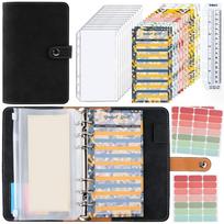 Colorful A6 Soft Budget Binder Planner 6 Hole Binder Pockets Notebook Binder  for Budgeting juoda