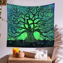 tapestry green tree mandala psychedelic trippy 75x100 juoda