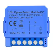 „Avatto ZWSM16-DC-1“ išmanusis 1 kanalo „ZigBee“ jungiklio modulis su bevoltiniu nuolatinės srovės kontaktu