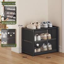 Sleek Transparent Flip-Top Multi-Layer Shoe Rack