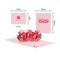 Mother's Day 3D Pop-up Paper Carving Thank You Card from Student to Mom - Creative Blessing Gift