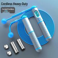 Cordless Weighted Smart Jump Rope for Fitness & Weight Loss with Steel Wire mėlyna/balta