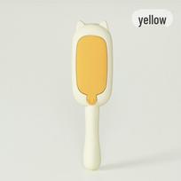 Pet Hair Remover: Dual-Sided Roller Brush for Grooming, Lint Removal on Clothes, Sofa, and More. Perfect for Cats and Dogs! Boxed geltona