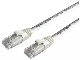 Mercodan „UltraFlex“ jungiamasis kabelis CAT6 UTP, 2,0 m, baltas, LSZH