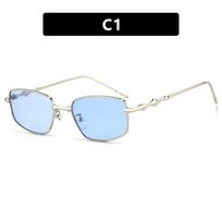 Irregular Anti Blue Light Goggles Women Men Sunglasses Small Rectangular Star Metal Narrow Frame Sun Eyeglasses Vintage Eyeglasses Frames