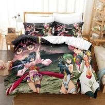 Kawaii Girl Sora Wo Kakeru Shoujo Comfortable Duvet Quilt Cover Pillowcase Bedding Set Children Bedroom Decoration Home Textile 135x200cm